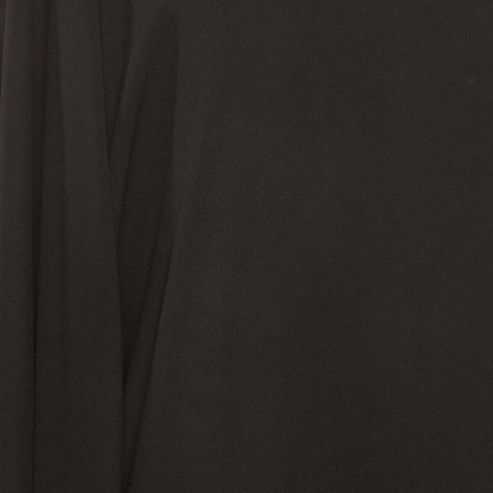 Taller Marmo Black Crepe Fringed One Shoulder Midi Dress M - Picture 4 of 5